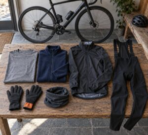 layering guide for winter bike rides