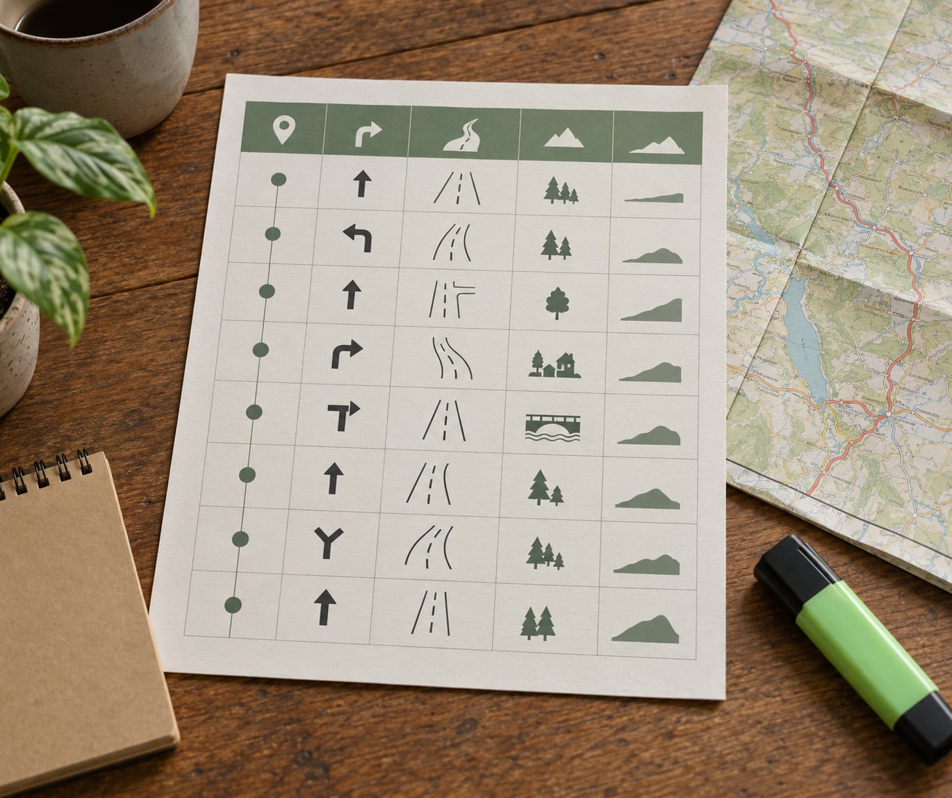 how to write a cue sheet for a bike ride