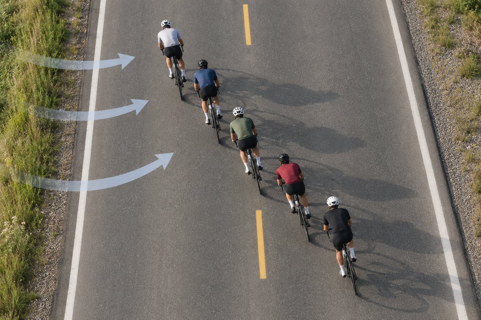 echelon riding in crosswinds explained