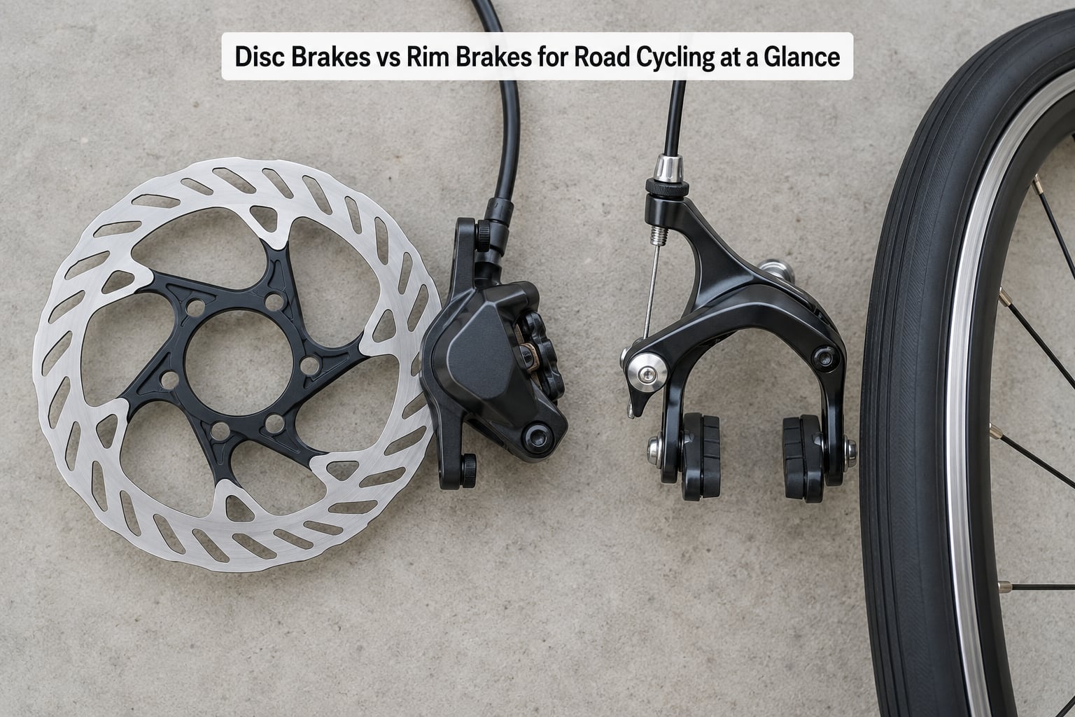 Disc Brakes vs Rim Brakes for Road Cycling at a Glance
