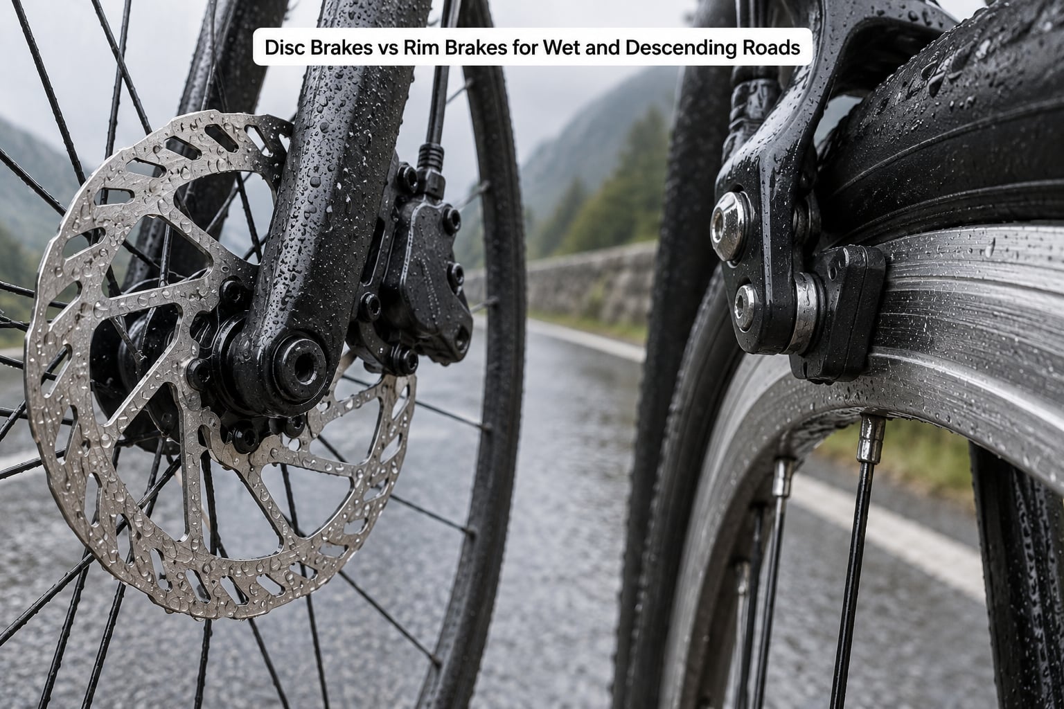 Disc Brakes vs Rim Brakes for Wet and Descending Roads