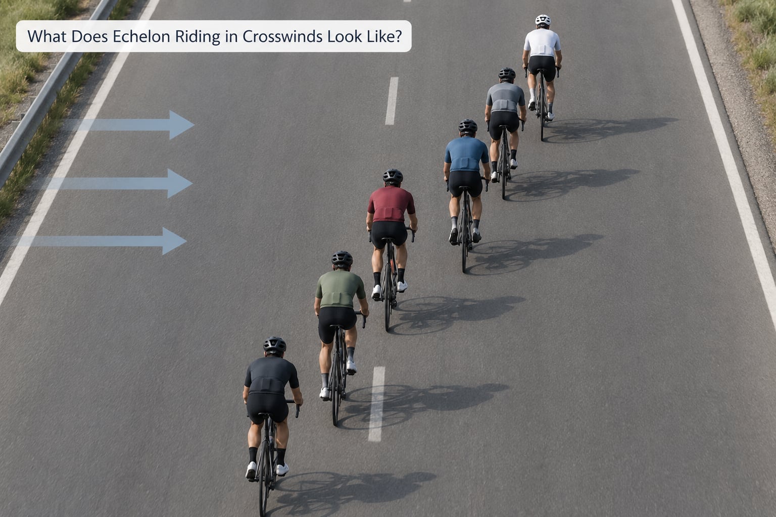 What Does Echelon Riding in Crosswinds Look Like?
