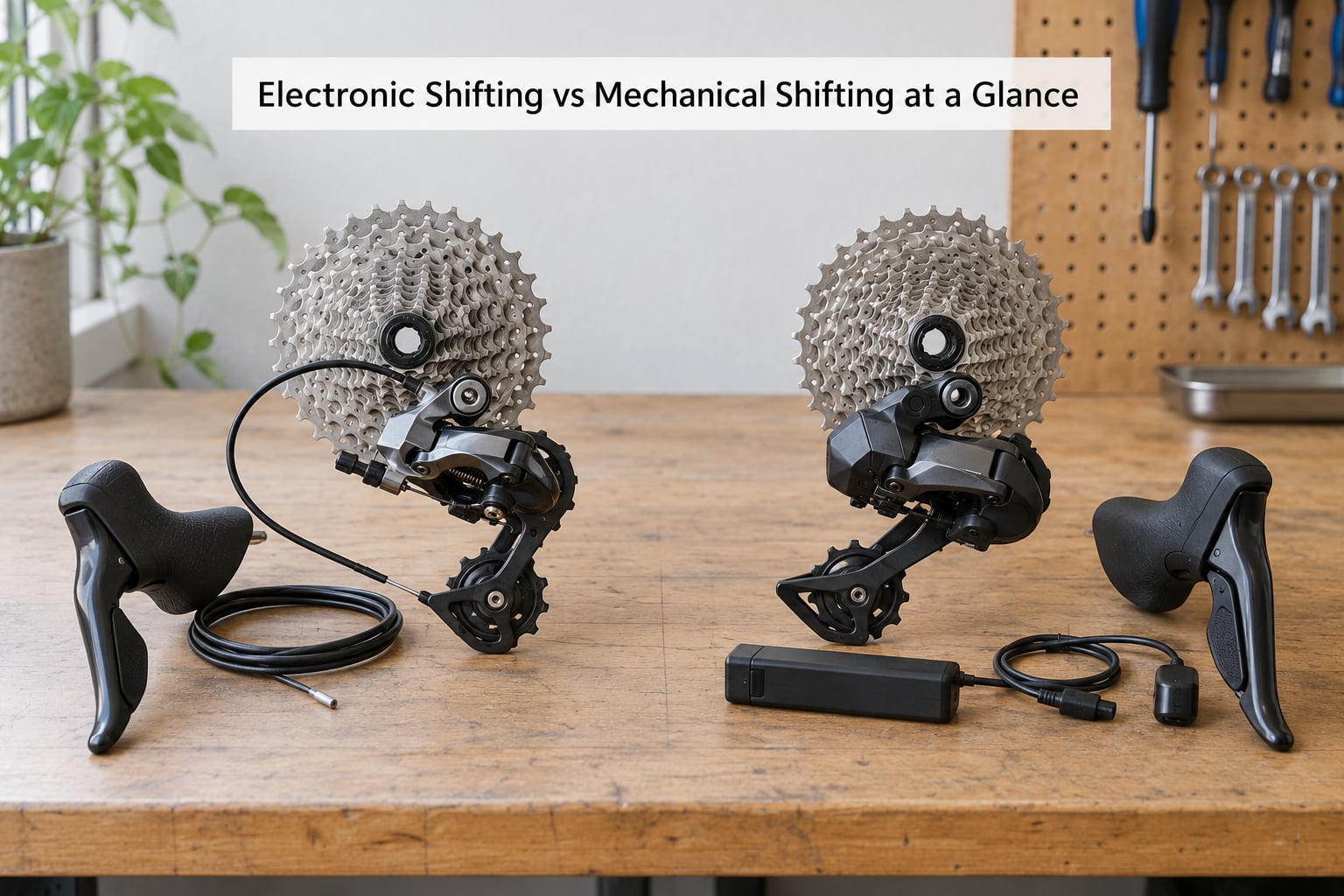 Electronic Shifting vs Mechanical Shifting at a Glance