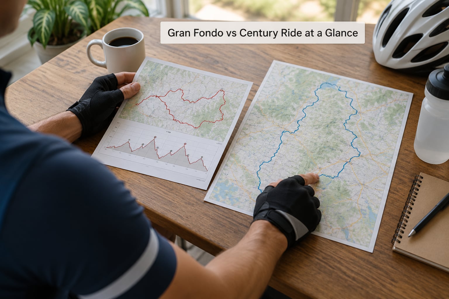 Gran Fondo vs Century Ride at a Glance