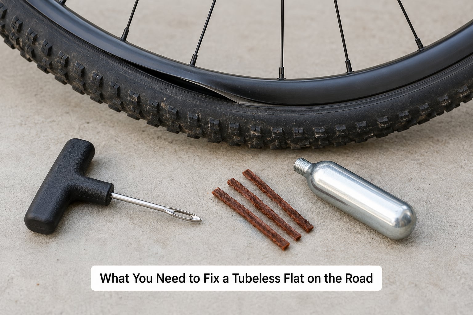 What You Need to Fix a Tubeless Flat on the Road