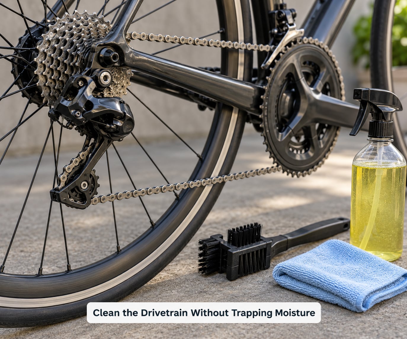 Clean the Drivetrain Without Trapping Moisture