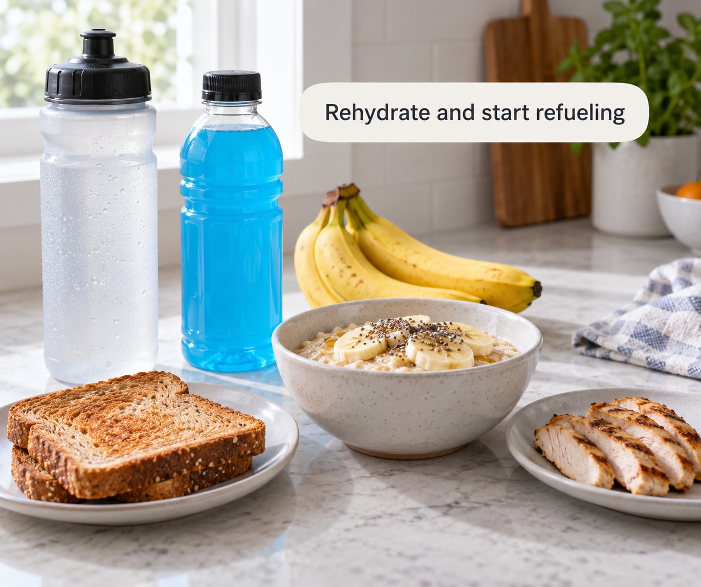 Rehydrate and start refueling