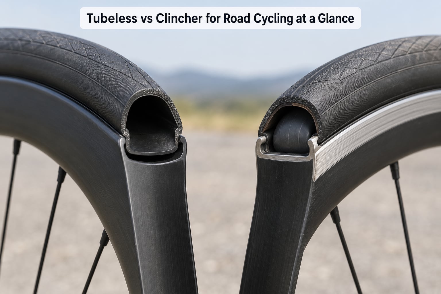 Tubeless vs Clincher for Road Cycling at a Glance